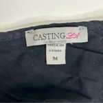 Casting LA Black Lace Halter Top‎ Crochet Tie Back Crop Top Blouse Med. Photo 6