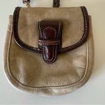 Tignanello Mini Crossbody Leather Purse Bag Handbag Classic Beige Brown Tan Photo 3