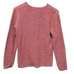 L.L.Bean Women L Pink Heathered Cotton Knit Pullover Sweater Cozy Preppy Academia Photo 1
