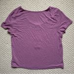 American Eagle Ribbed Knit Soft & Sexy Rose Short Sleeve Cropped Baby T Shirt S Photo 1