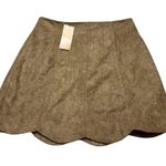 Blue Rain NWT  Faux Suede Skirt - Scalloped Edge - Snap Down Medium Photo 4