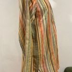 None Womens Boho Hippie Striped Tunic Cover-up Summer Vacation Cotton M Photo 3