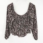 J.Crew  Puff Sleeve Floral Square Neck Top S Photo 1