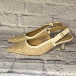 A New Day  Cream Woven Slingback Heels Photo 1