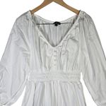 J.Crew  V-Neck Midi Dress in‎ Cotton Poplin in White S BR931 Photo 2