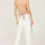Nicholas Nia Halter Vest Top‎ Light Pink Tie Back Women’s Size 6 Cropped Button Photo 1