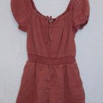 Aerie Gauzy Elastic Waist Short Sleeve Romper Photo 0