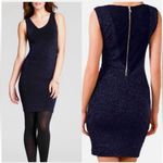 Alice + Olivia  Annabelle Dress Navy Blue Sparkly Bodycon Photo 1