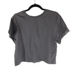 Electric Pink  Womens T Shirt Top Cropped Roses Be Brave Strong Kind Gray L Photo 1