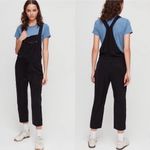 Wilfred Aritzia  Free Valletta Overalls XS Black Drapey Twill Workwear Photo 1
