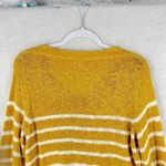 Westport Womens Sweater Size M Striped Open Knit Long Sleeve V-neck Photo 2