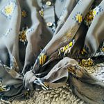 B Jewel SHEER GREY TIE KNOT SLEEVELESS BLOUSE Photo 3