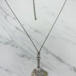 Chico's  Silver Tone Rhinestone Lariat Style Pendant Necklace Photo 1