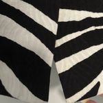 Talbots Black White Zebra Mini Skirt 8P A Line Whimysgoth Slit Modern Abstract Photo 3