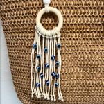 Catherine Malandrino  Natural Woven Tote with Brown Handles Photo 3