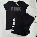 Victoria's Secret PINK Victoria’s Secret Bling Shirt and Jogger set Photo 0