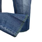 L.E.I VTG Y2k Blue Denim Low Rise Ashley Jeans Orange Floral Boho Embroidery 15 Photo 3