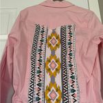 Lasolas Boutique Baby Pink Aztec Print Lightweight Jacket NWT Size XS Photo 7