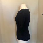 Topshop  black ribbed  short sleeved T-shirt Photo 4