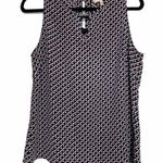 Laundry by Shelli Segal Laundry Purple Black White Sleeveless Blouse Photo 0