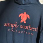 Simply Southern Pink and navy blue  hooded Longsleeve large Photo 3