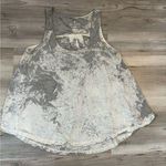 American Eagle Soft & Sexy Oversized XS Flowy Tank Gray and d Cream Acid Wash Photo 0
