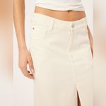 DL1961 Rtr  Asra Low Rise Denim Maxi Skirt sz30 (10) High Front Slit Hem Solid Photo 3