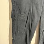 American Eagle Cargo Pant Women 10R Black Gorpcore Baggy Grunge 90s Punk Cotton Photo 4