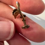 Vintage Black Hills Gold Pink Leaf Clip On Earring One Only No Pair 12K Photo 2