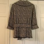 CaroleāLittle black and white animal print tie front blazer jacket 1x Photo 4