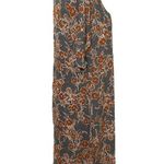 Mittoshop Midi Maxi Dress V-Neck Cuff Sleeves Floral Pockets Grey Rust White Photo 4
