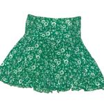 Free People green and white floral mini skirt/strapless top Photo 3