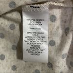 89th & Madison Top Relaxed Button Trim Polka Dot Tee Oatmeal Women’s Size Small Black Photo 4