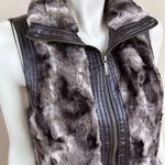 Go Coco Faux Fur and Faux Leather Vest Brown Size M Photo 4