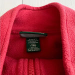 LL Bean Polartec Pink Fleece Quarter Zip Pullover Hand Warmer‎ Pocket Sz Large Photo 3