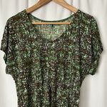 Derek Lam  Green/Brown Short Sleeve Shirt Top **Size M** 🌺🌺 Photo 2