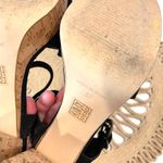 Free People  Brooke Platform Sandal Heels Black Suede Size 37 Photo 9