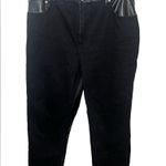 Abercrombie & Fitch The 90’s Straight Ultra High Rise Size 16 Black Faux Leather Photo 1