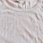 Hippie Rose Light Purple Lettuce Trim Pointelle Knit Baby Tee Photo 2