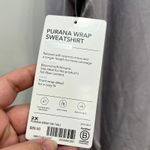 Athleta Womens Purana Wrap Sweatshirt 2XL Purple NWT $89 Cross Hood Soft Knit Photo 6