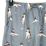 Comfies Husky Dog Print Pajama Pants Blue Cotton Size Medium NWT Photo 3