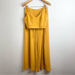 Lulus Out Tonight Mustard Yellow Two-Piece Jumpsuit Set Size Medium Photo 1