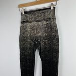 Spanx Velvet Leggings Black Gold Metallic Shine Shimmer High Rise 20188R - Sm P Photo 1