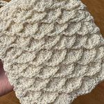 Vintage Square Beaded Woven Crossbody Bag, Cream Photo 10