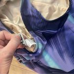 The one piece swim suit size 10 NWOT black purple geometric Photo 4