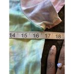Wishful park Women’s Tie Dyed Blouse Tie Front Short Sleeve Size S Oversized Fit Stretchy. Photo 4