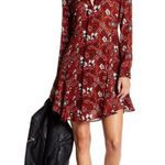 ALC Frank A.L.C Randi Mini Button front Dress Floral print Henna, Black, & White Photo 0