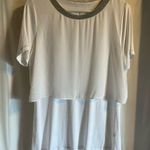 Juicy Couture Layered Top Size Medium Sparkle Collar Blouse Lightweight Pullover Photo 0