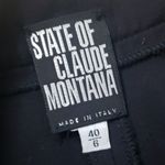State of Claude Montana Cigarette pant ( taught Mqueen) Italian made nwt 80ās Black Size 4 Photo 6