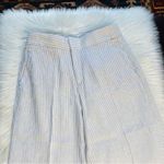Banana Republic  Black and White Striped Wide Leg Linen Pants Photo 2